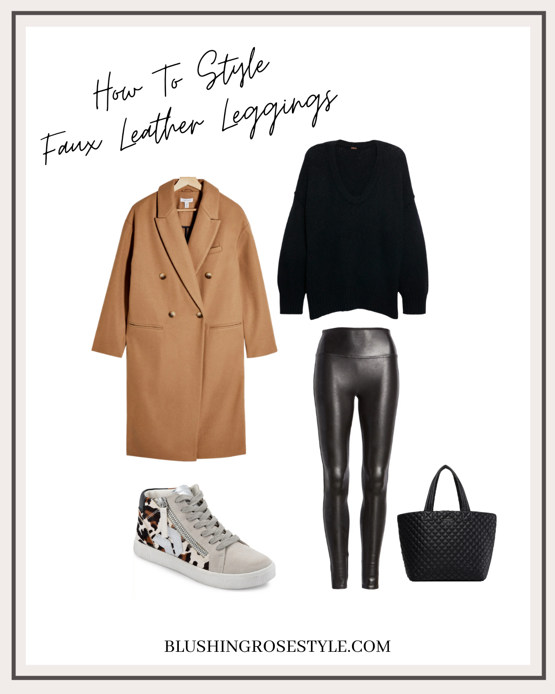 Outfit Idea With Faux Leather Leggings