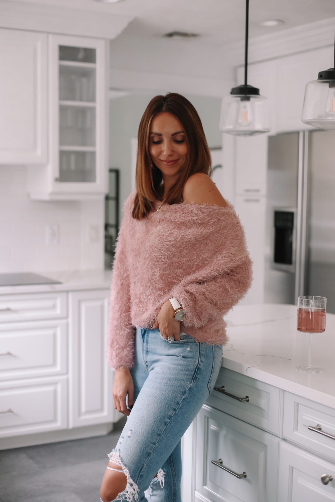 Gibslon look blush sweater