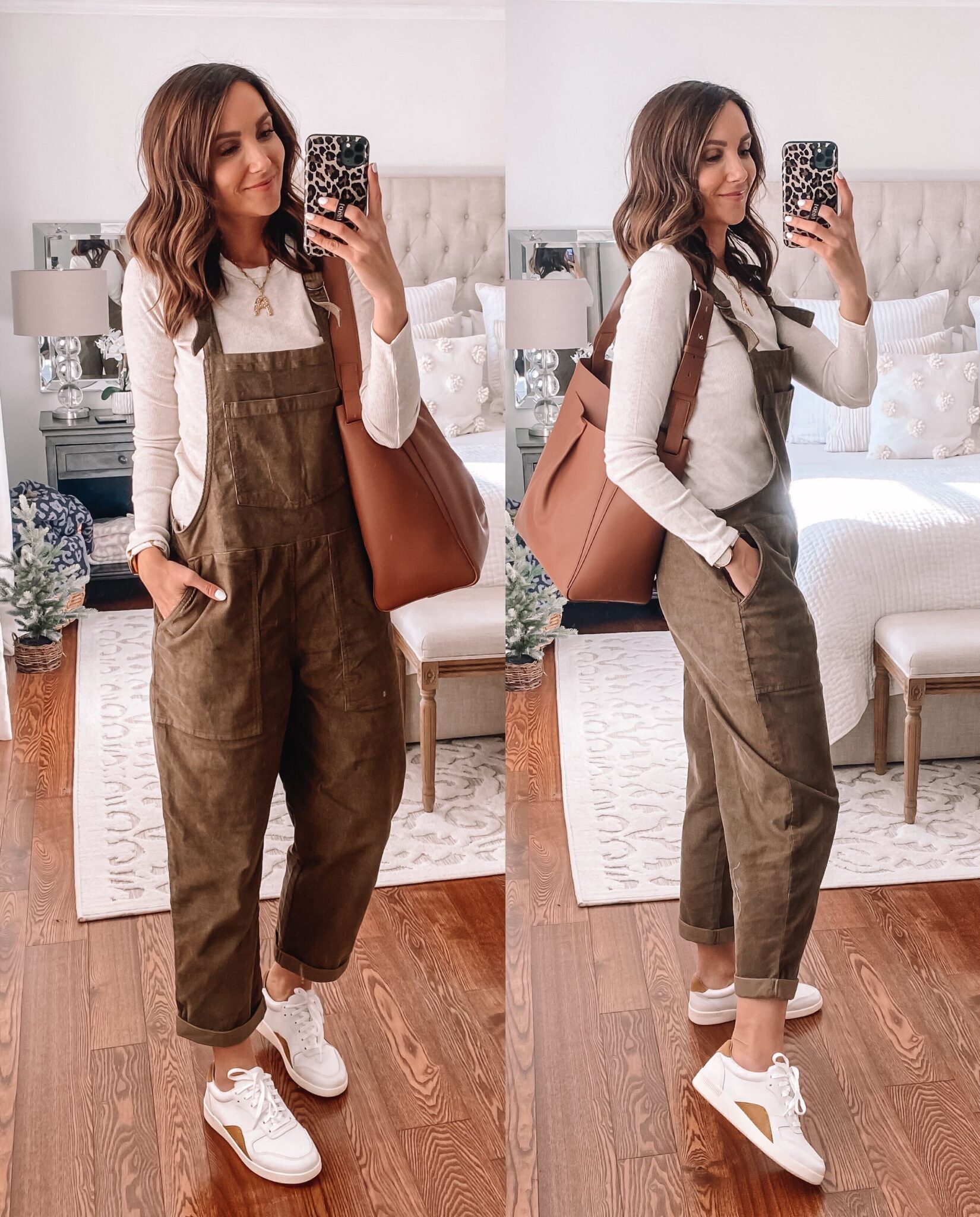 aerie overalls with sneakers