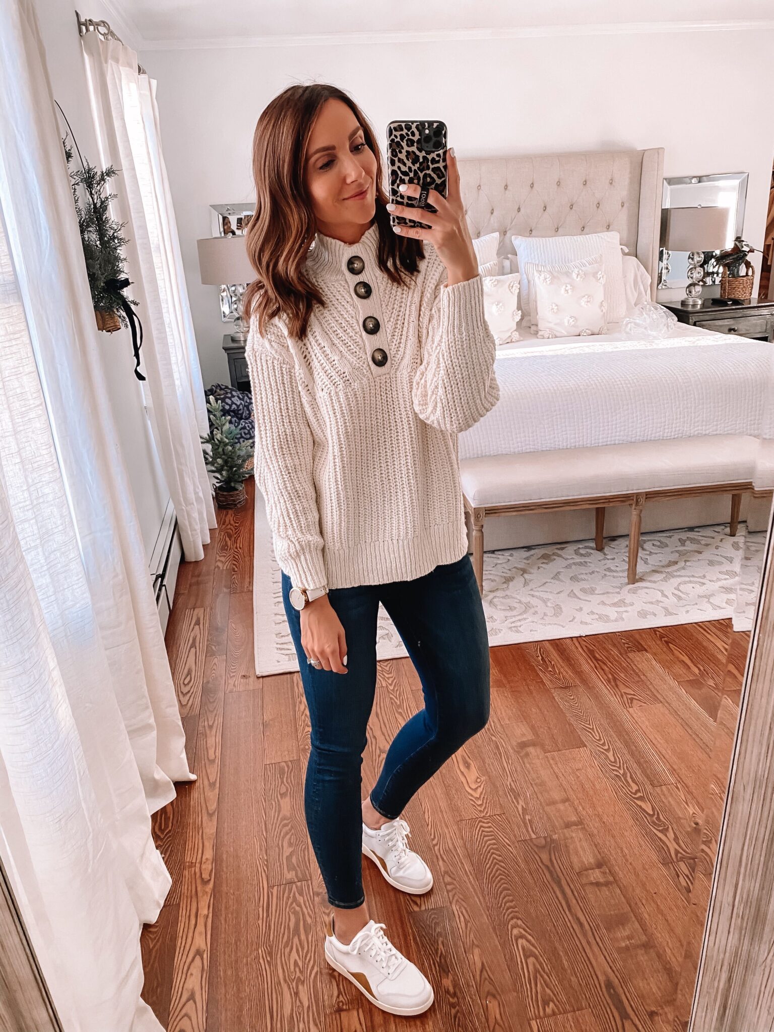 aerie sweater with jeans