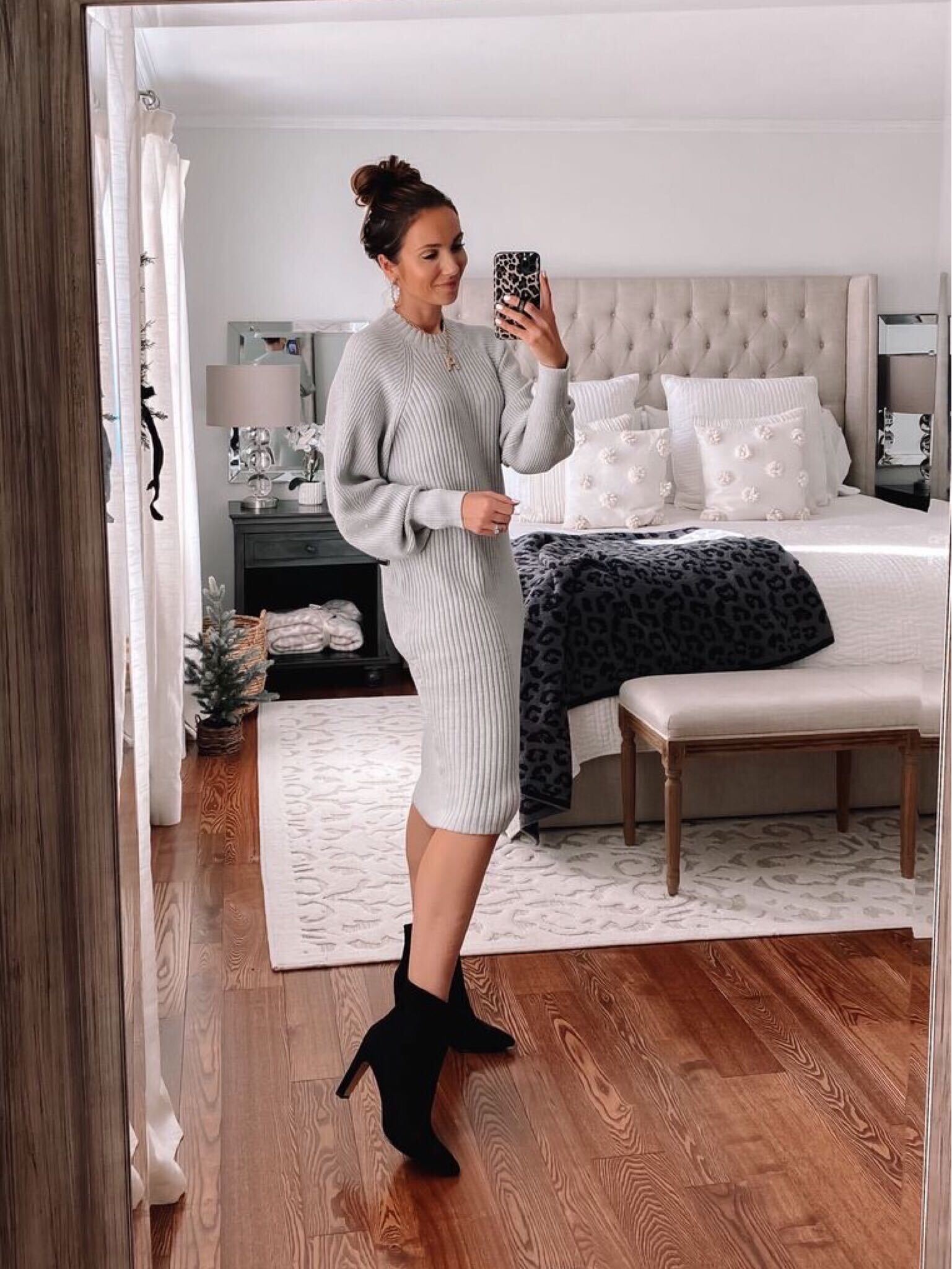 express grey sweater dress