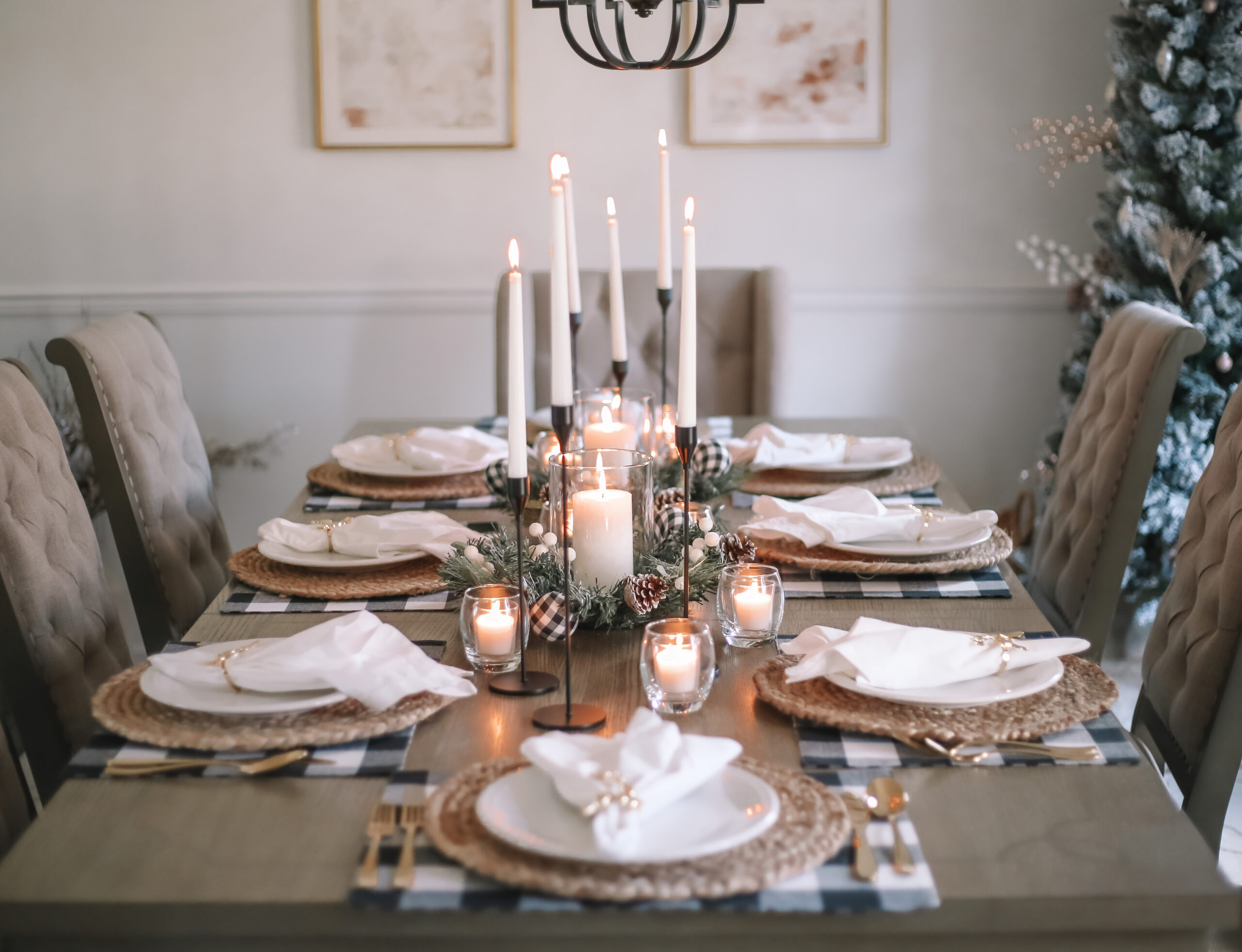 winter tablescape