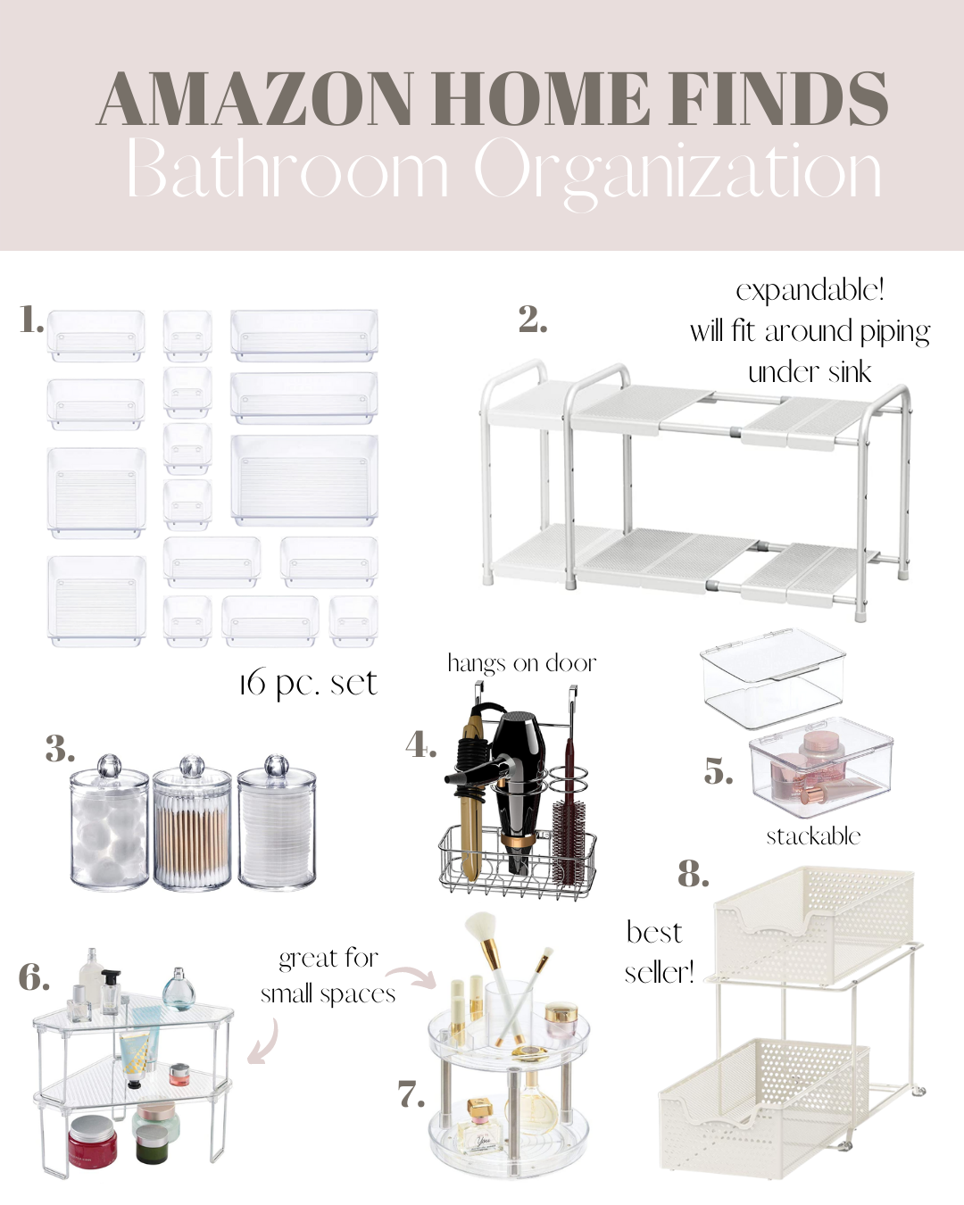 5 Acrylic Organizers You Need to Help You Declutter - Blushing Rose Style  Blog