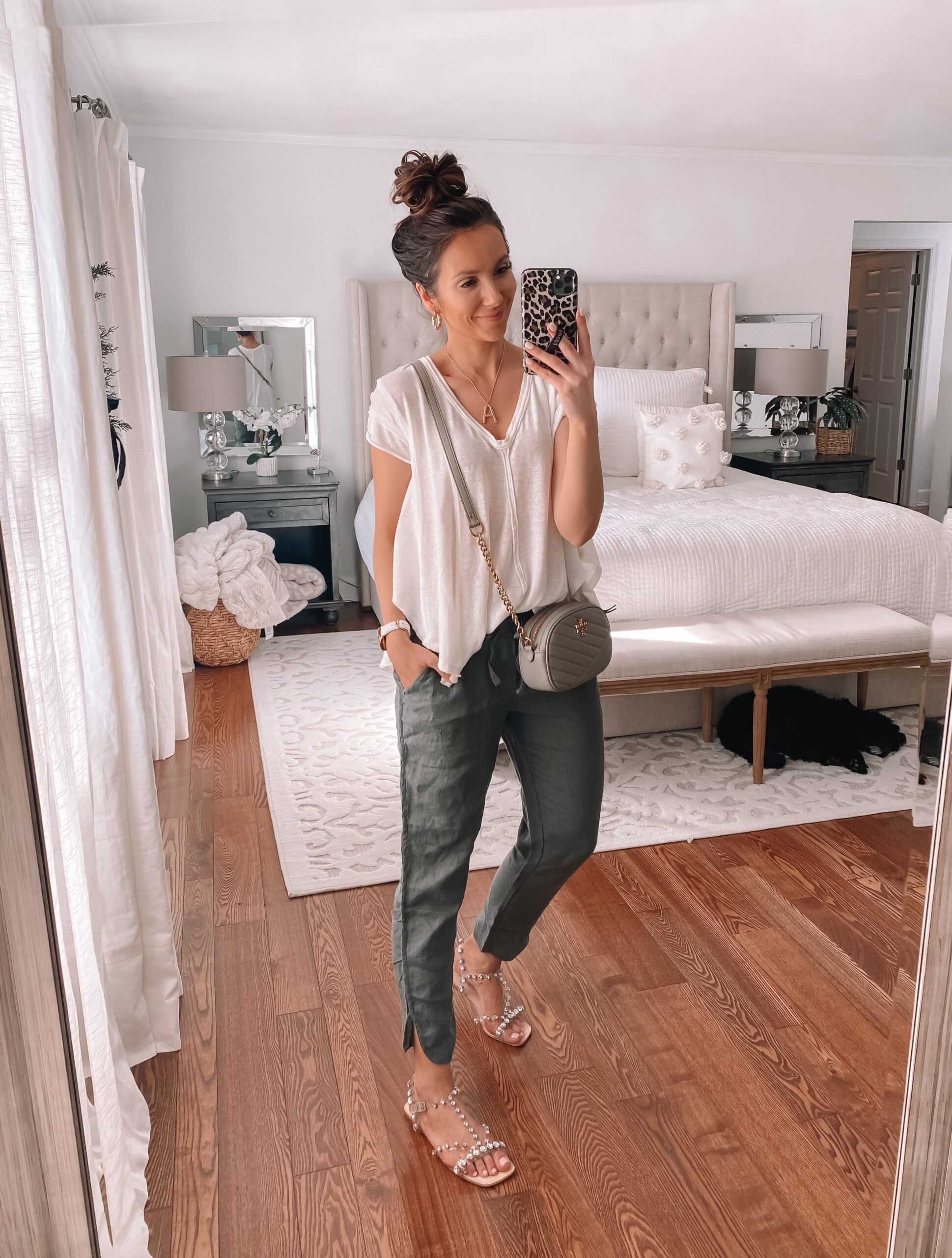 spring fashion, spring outfit with linen pants