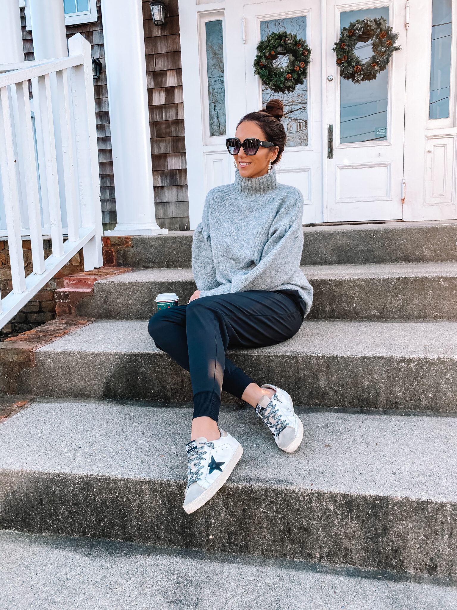 golden goose sneakers, casual outfit, casual sneakers