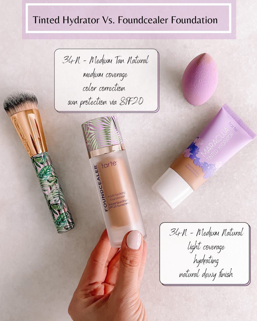 tarte cosmetics foundation and brush