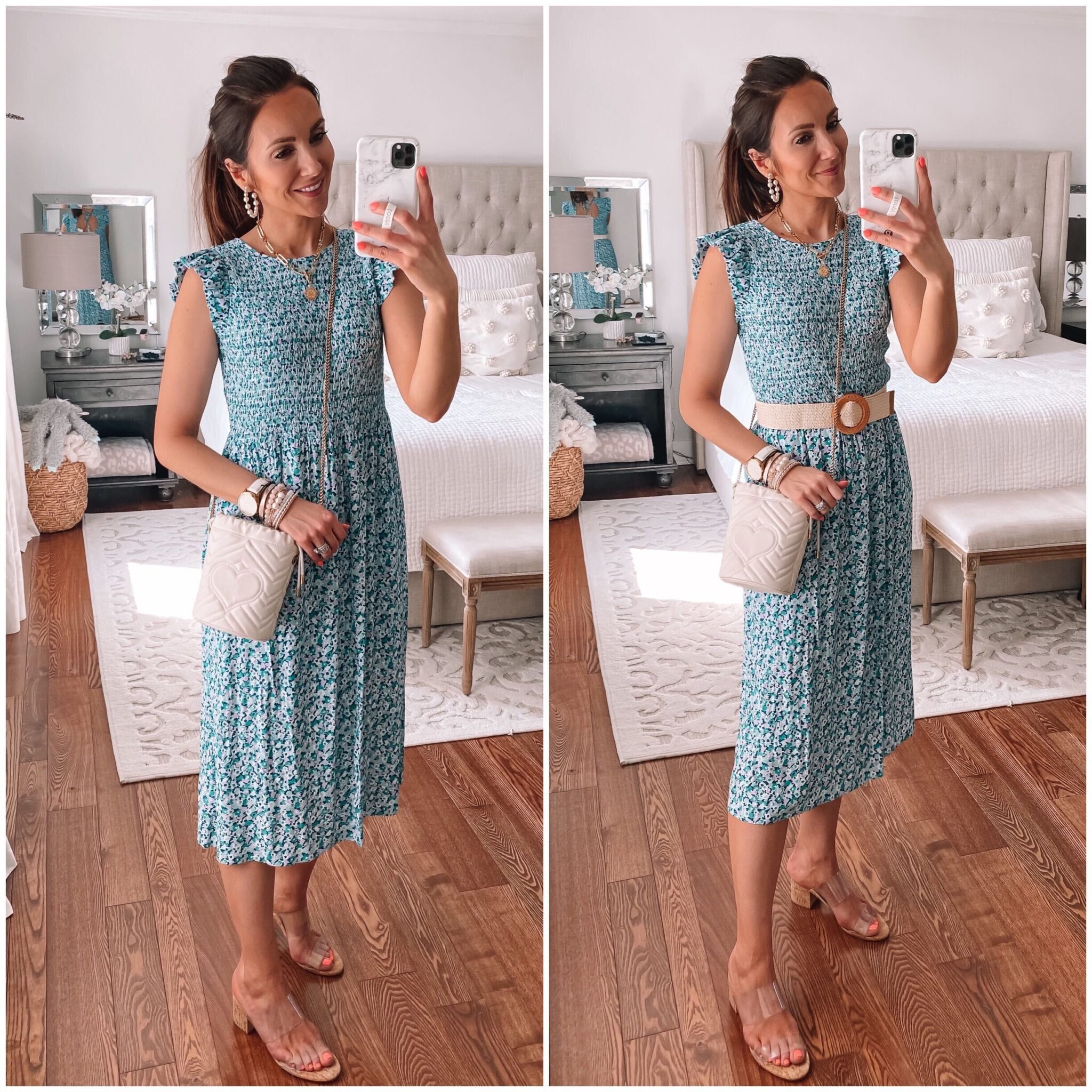 spring style, target midi blue dress