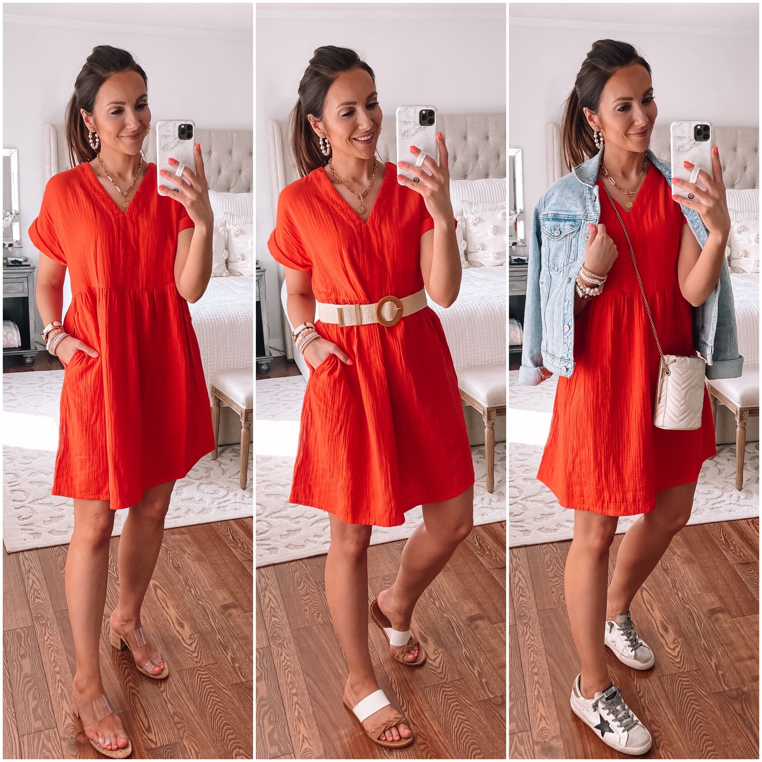 target style, spring red dress
