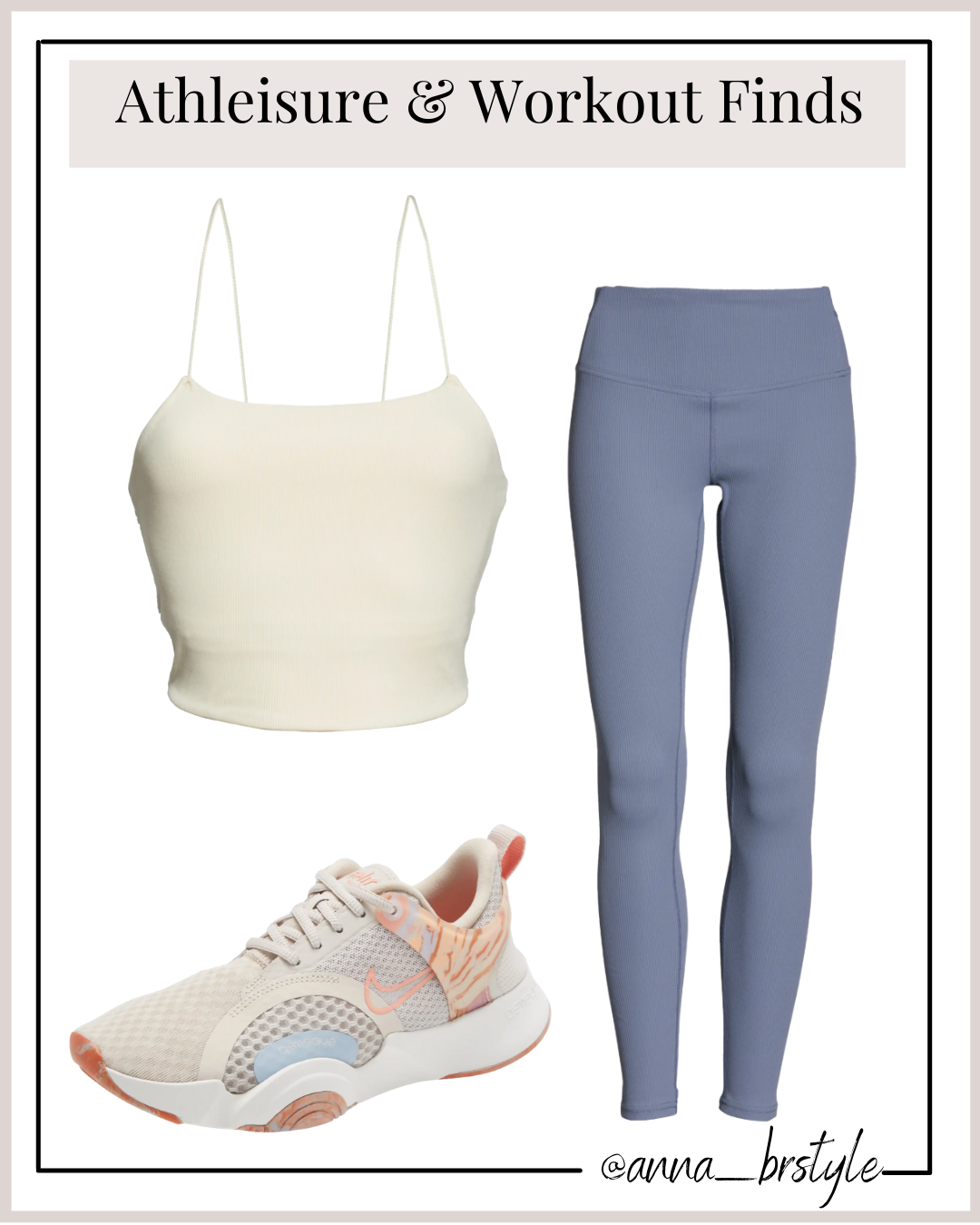 leggings, tank, sneakers, workout gear