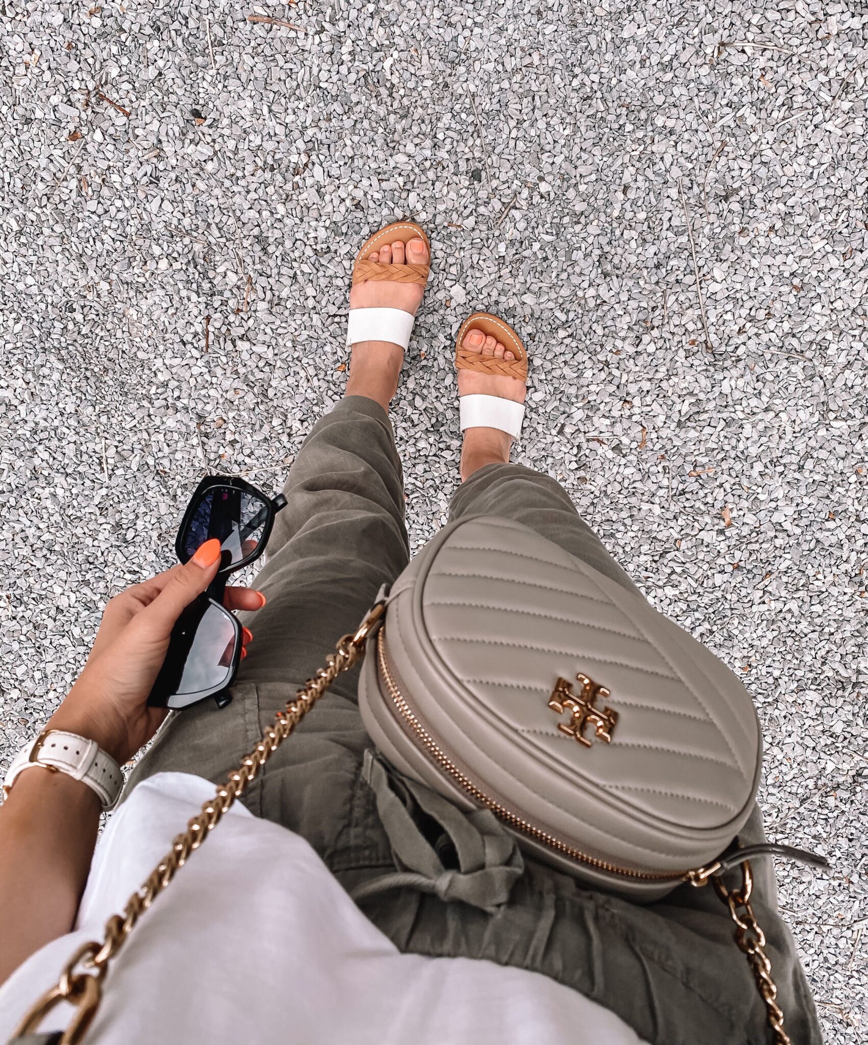 soludos sandals and fp bag