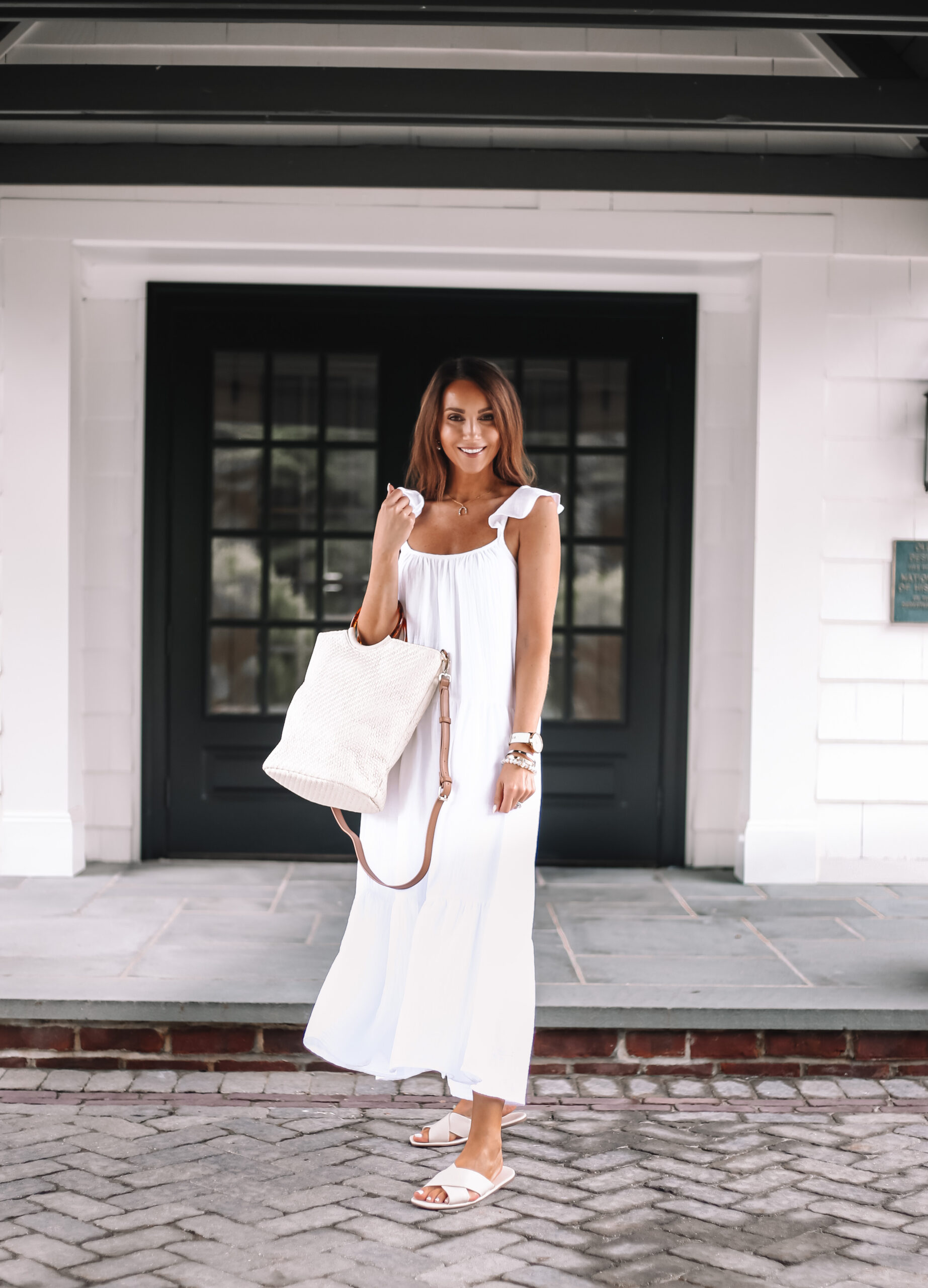 banana republic white dress