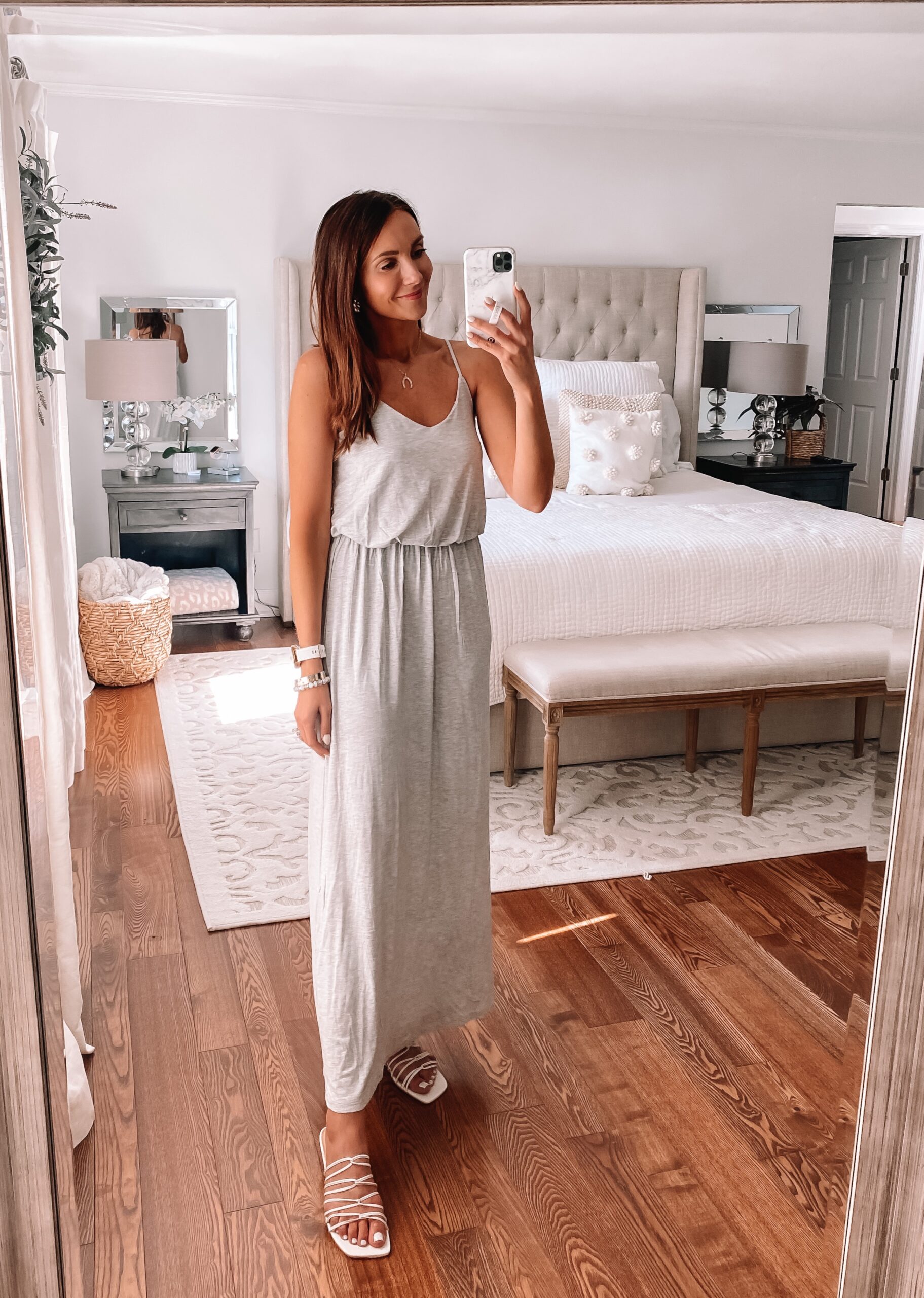 grey maxi dress