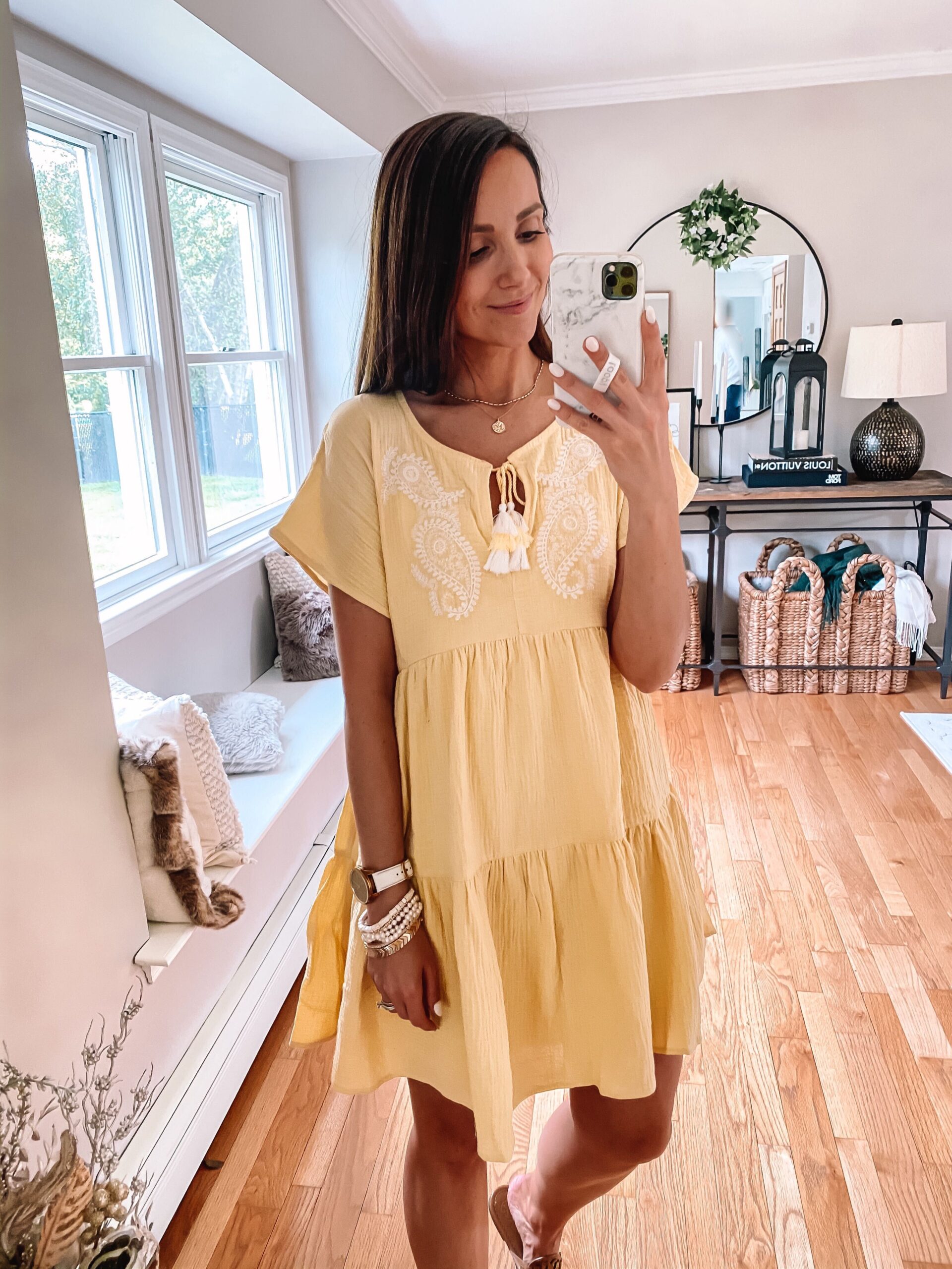 walmart yellow dress, walmart fashion find