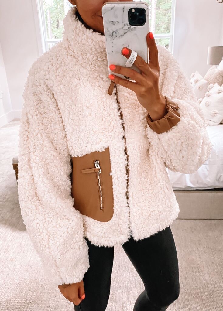 nsale faux fur bomber jacket