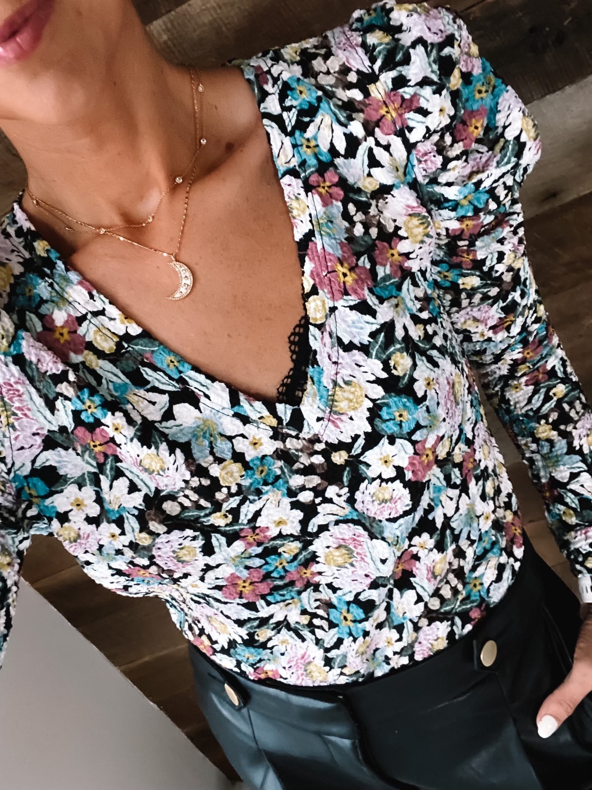 loft fall style, loft floral blouse