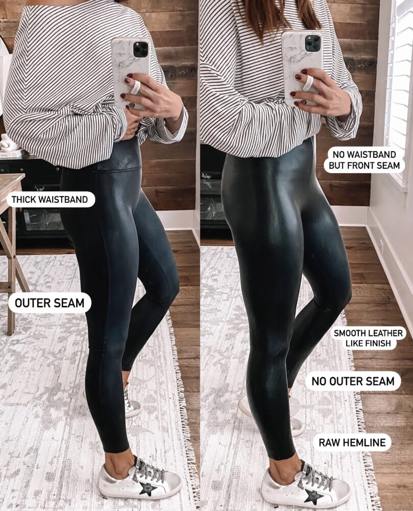 spanx v commando faux leather leggings