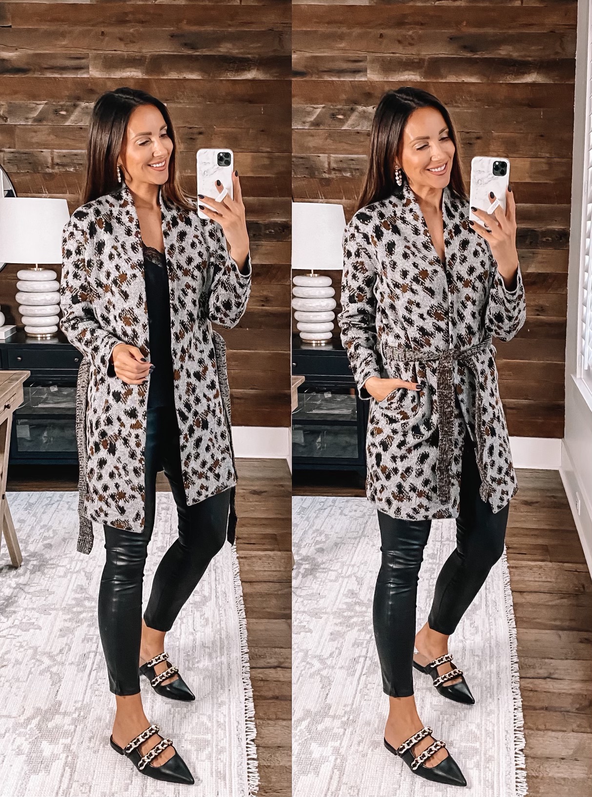 walmart leopard cardigan, walmart fall fashion