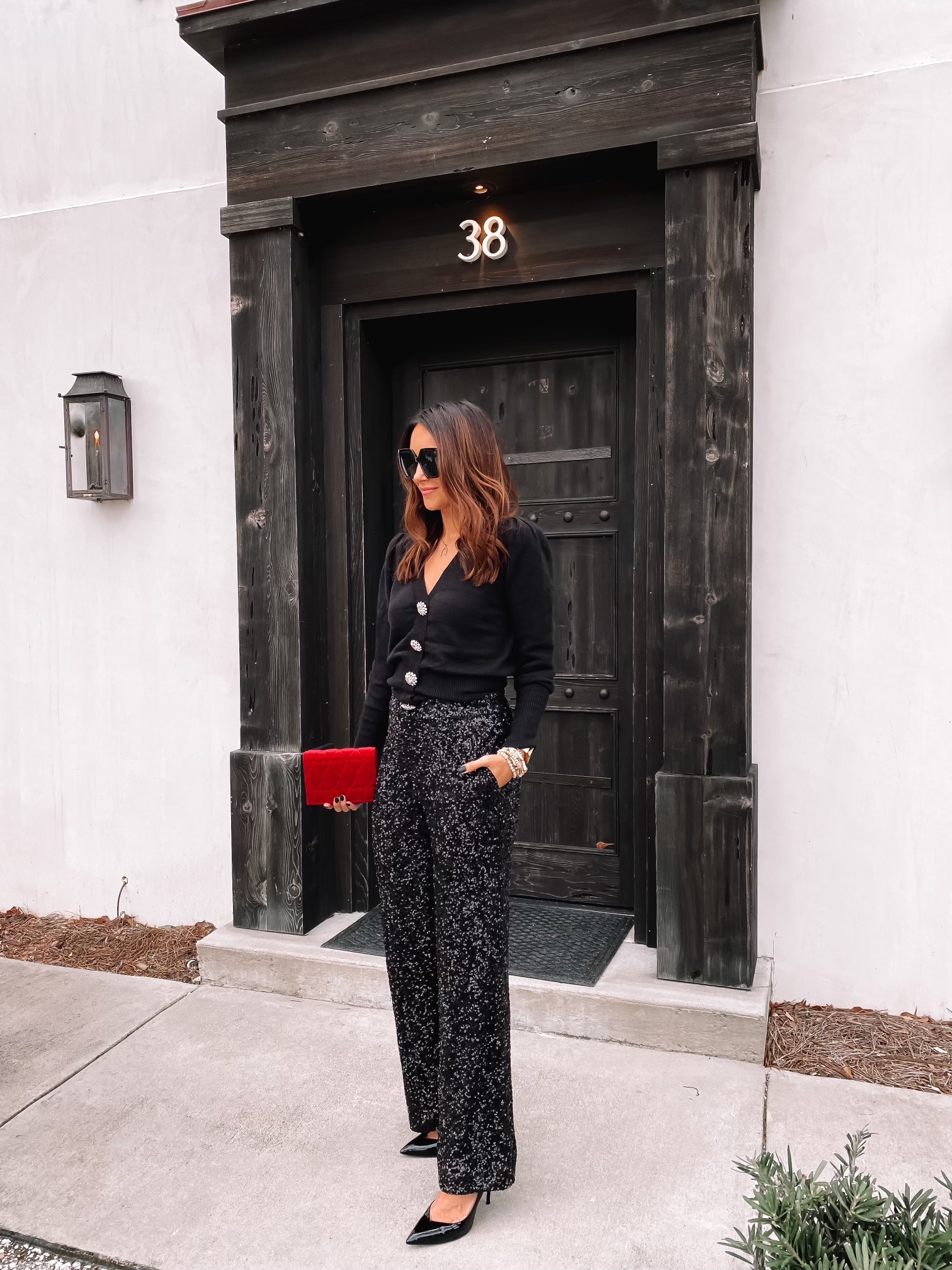 express holiday outfit, express sequin pants