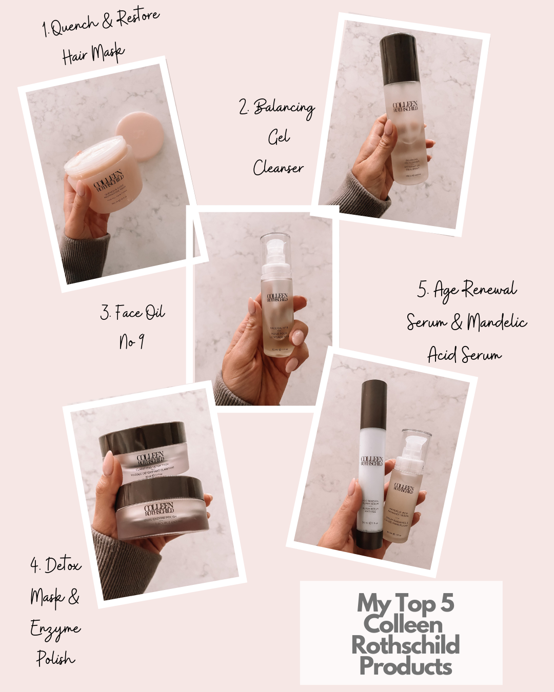 my top 5 colleen rothschild products