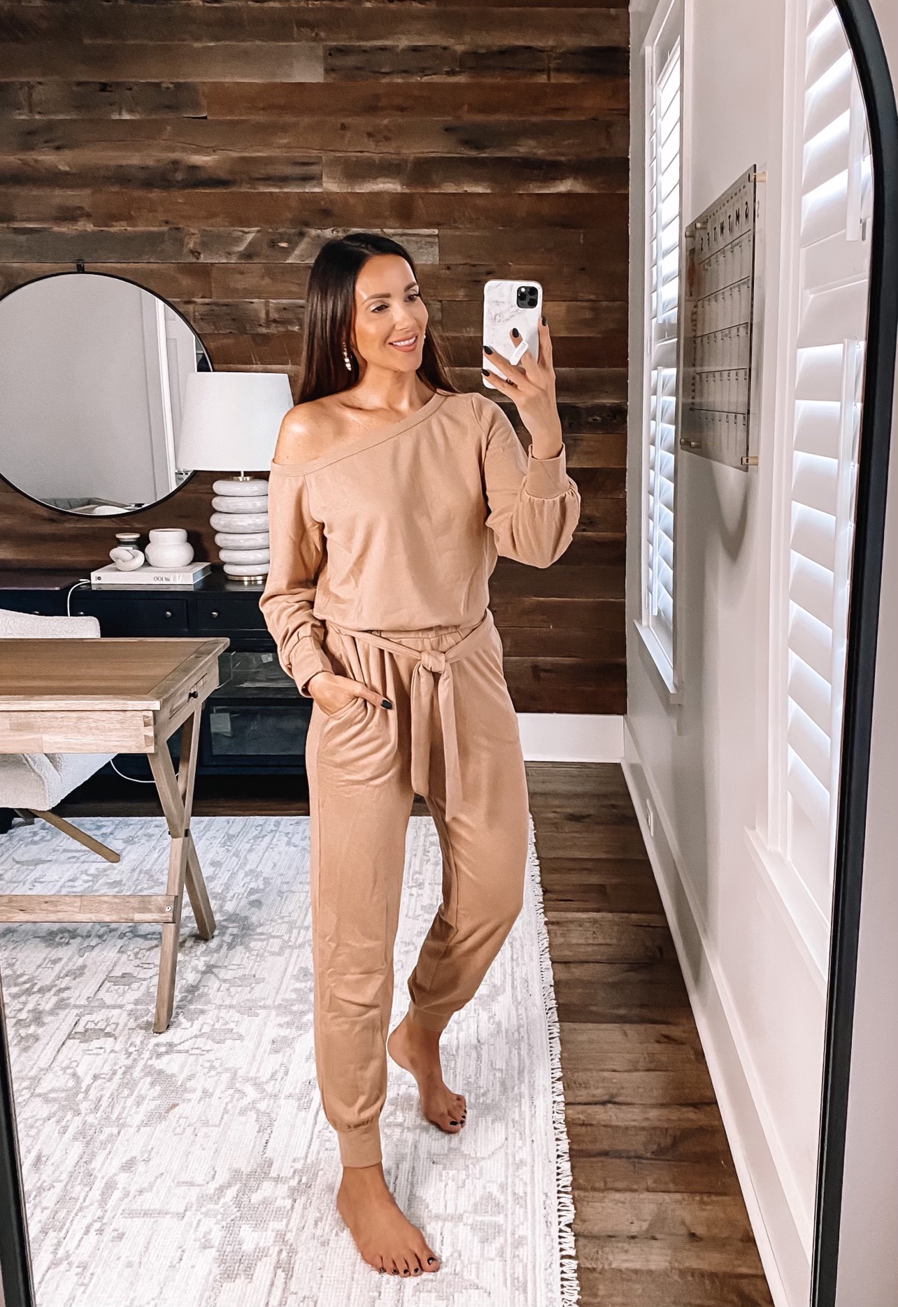 walmart jumpsuit, walmart fall fashion, walmart cozy holiday style