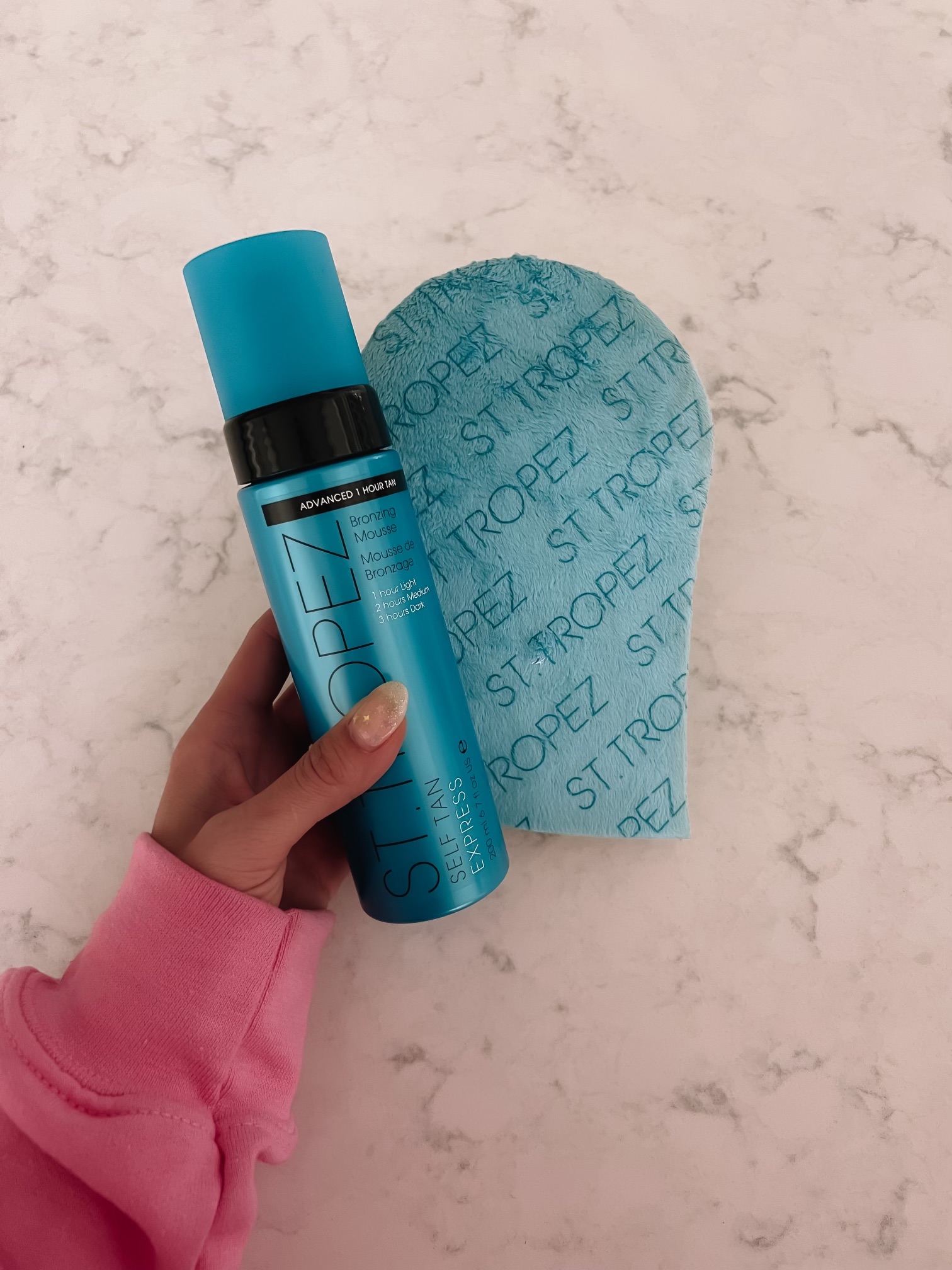 st tropez body self tanner and mit