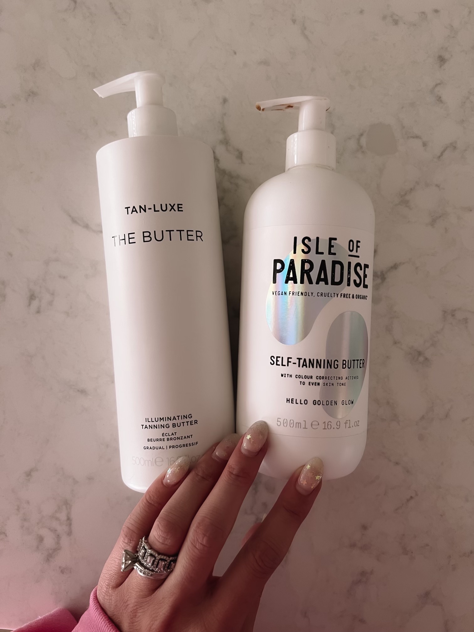 tan luxe butter and isle of paradise