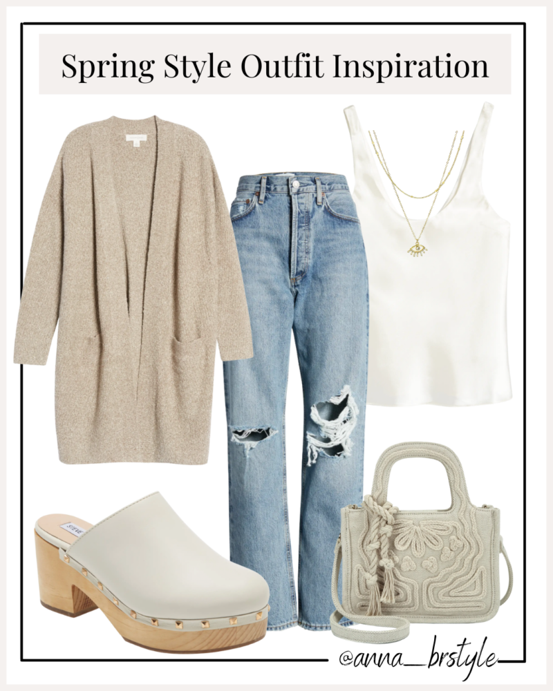 spring outfit idea with clogs