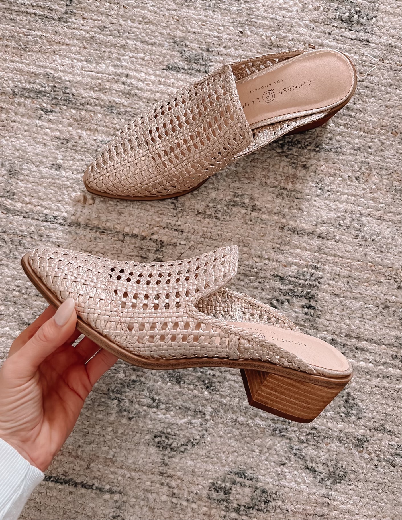 woven mules