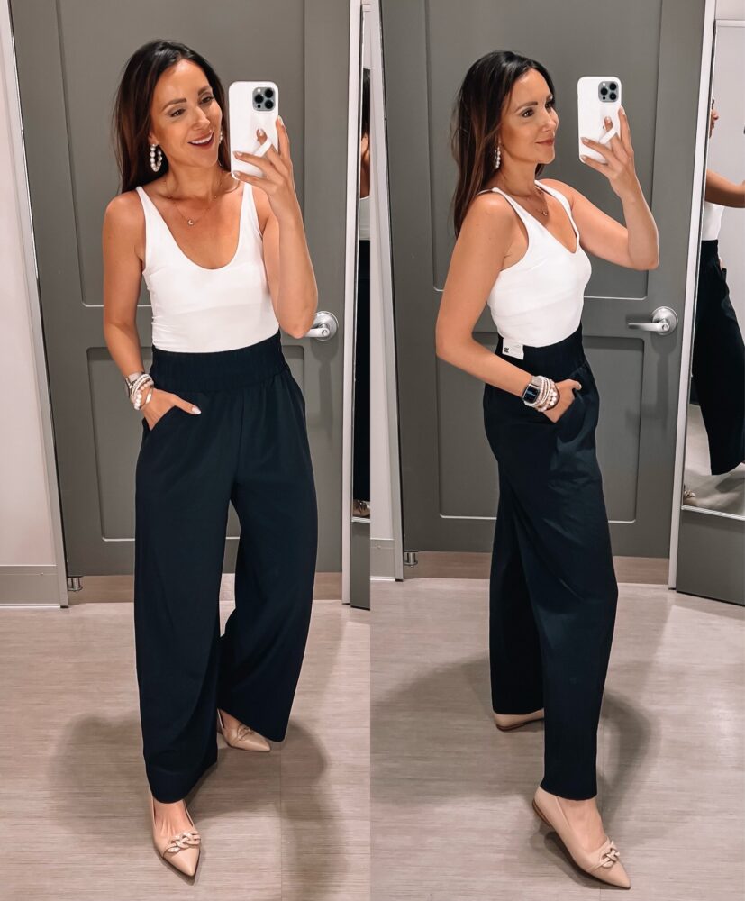 target tank and wide leg pants