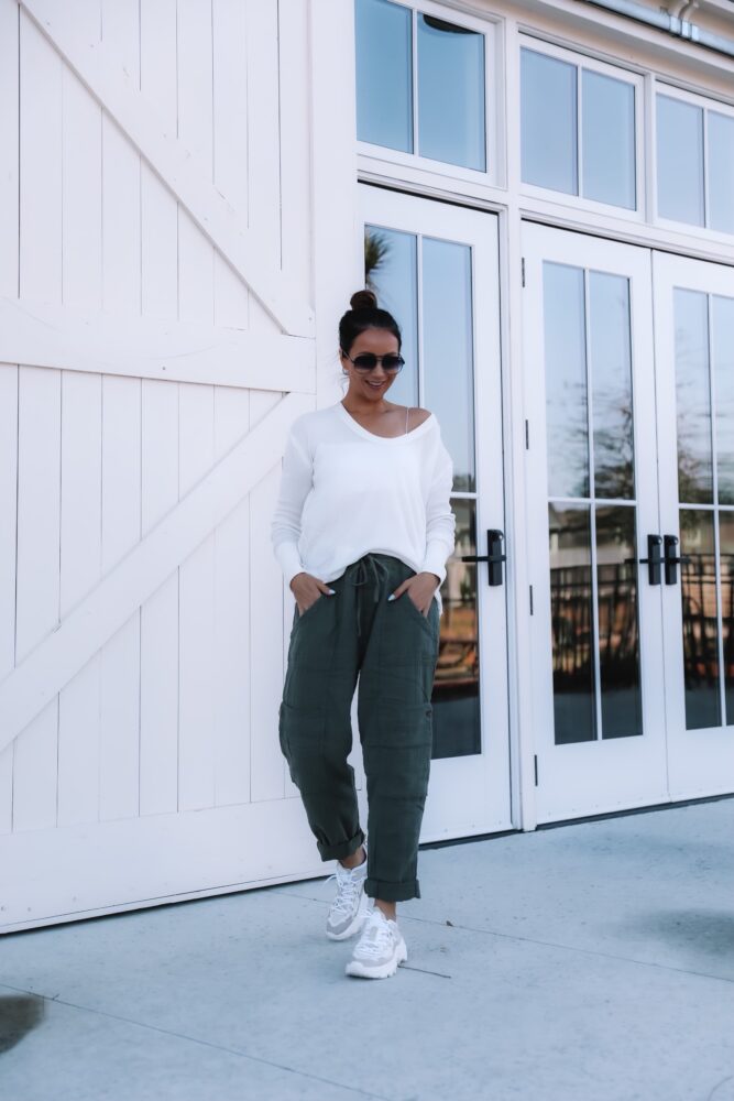 free people tee with free people joggers