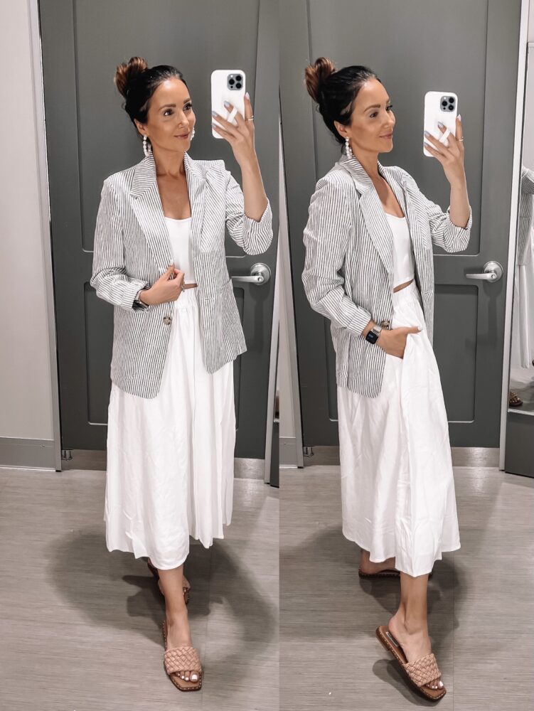 target linen blazer