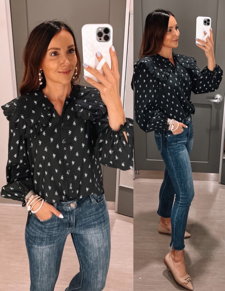 target blouse and jeans
