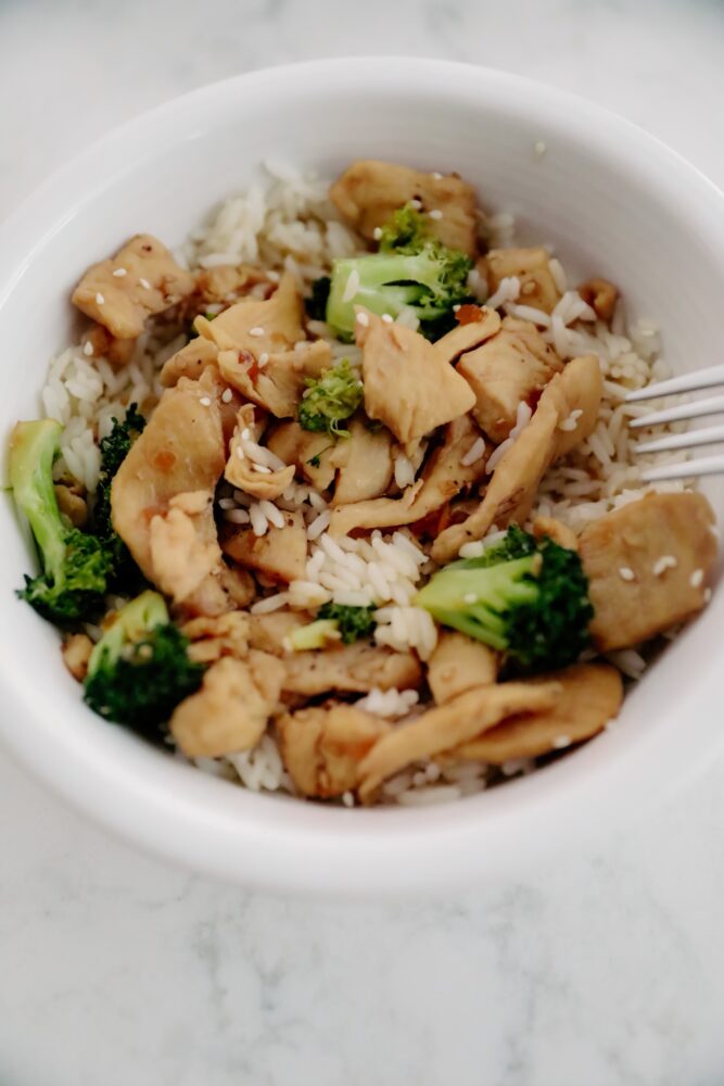 teriyaki chicken with broccoli 