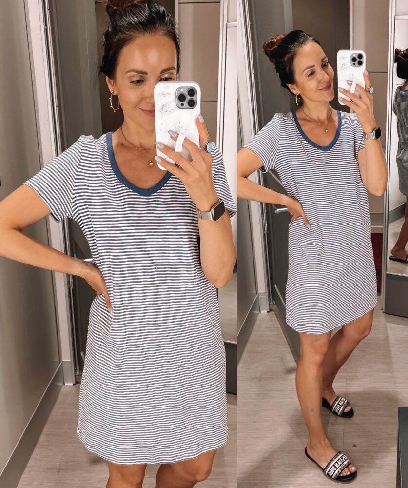 target stripe tee dress