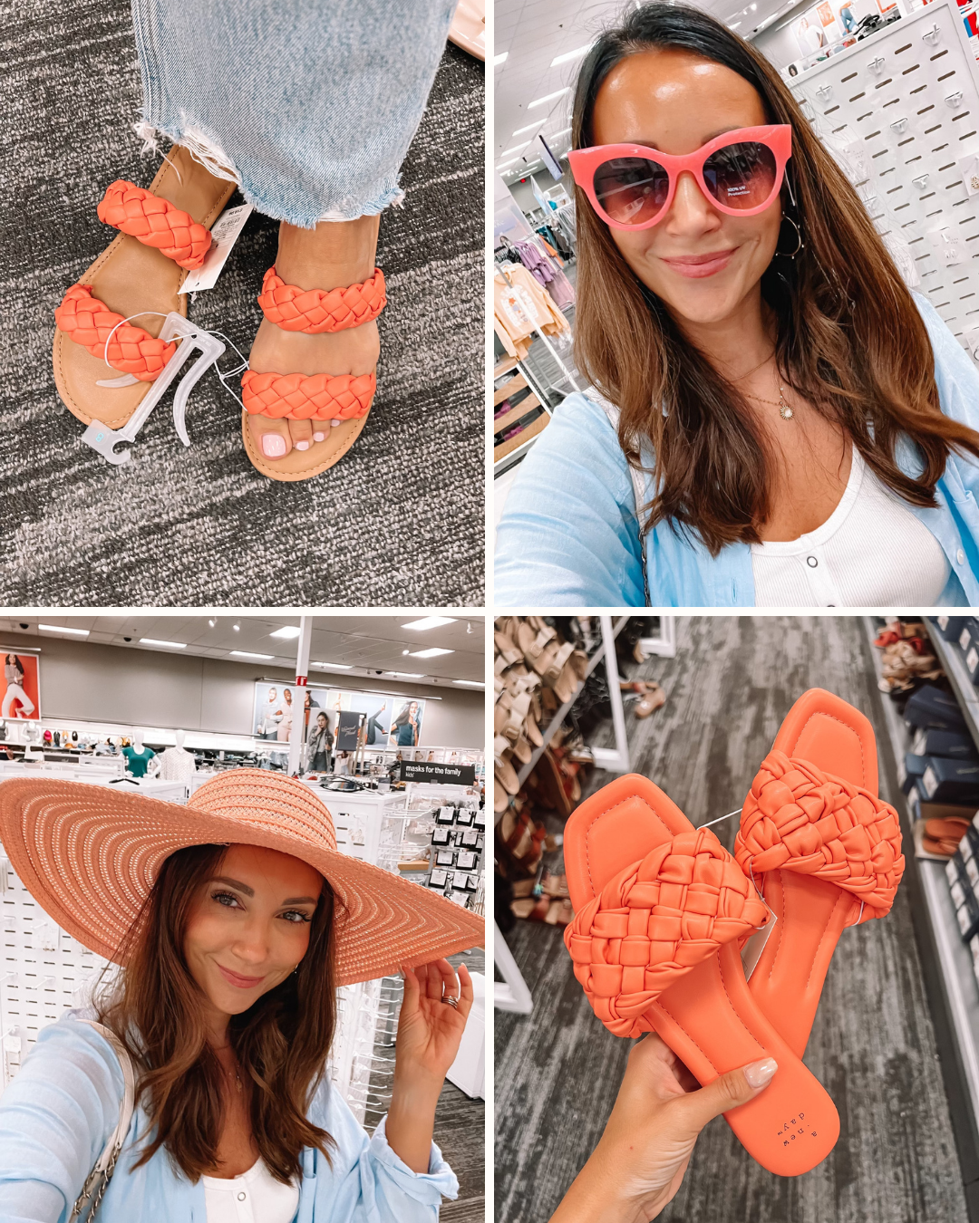 target sandals and sunglasses