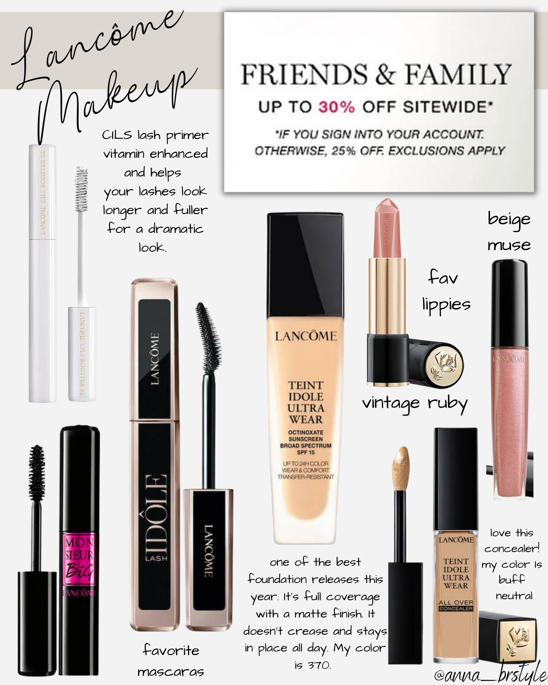 lancome friends and family sale