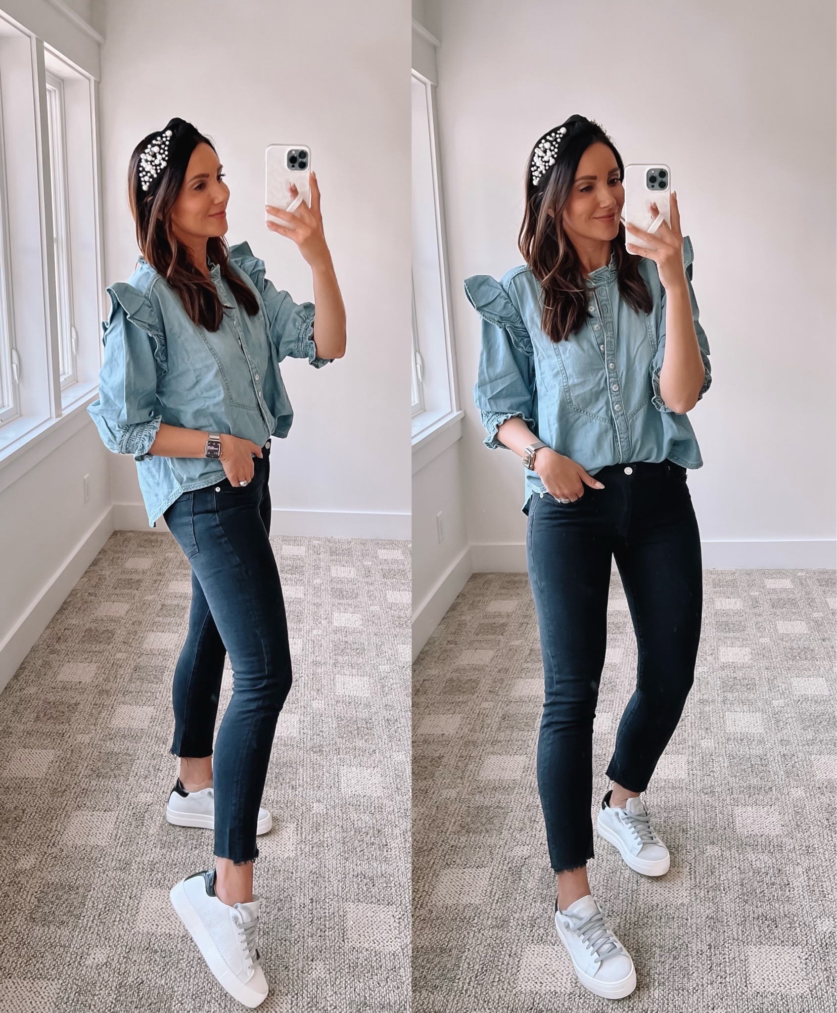 agolde black jeans with free people top