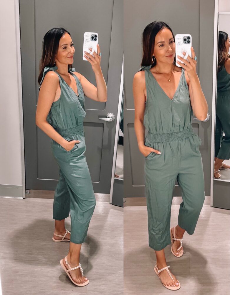 target green jumpsuit