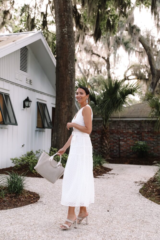 eyelet white dress