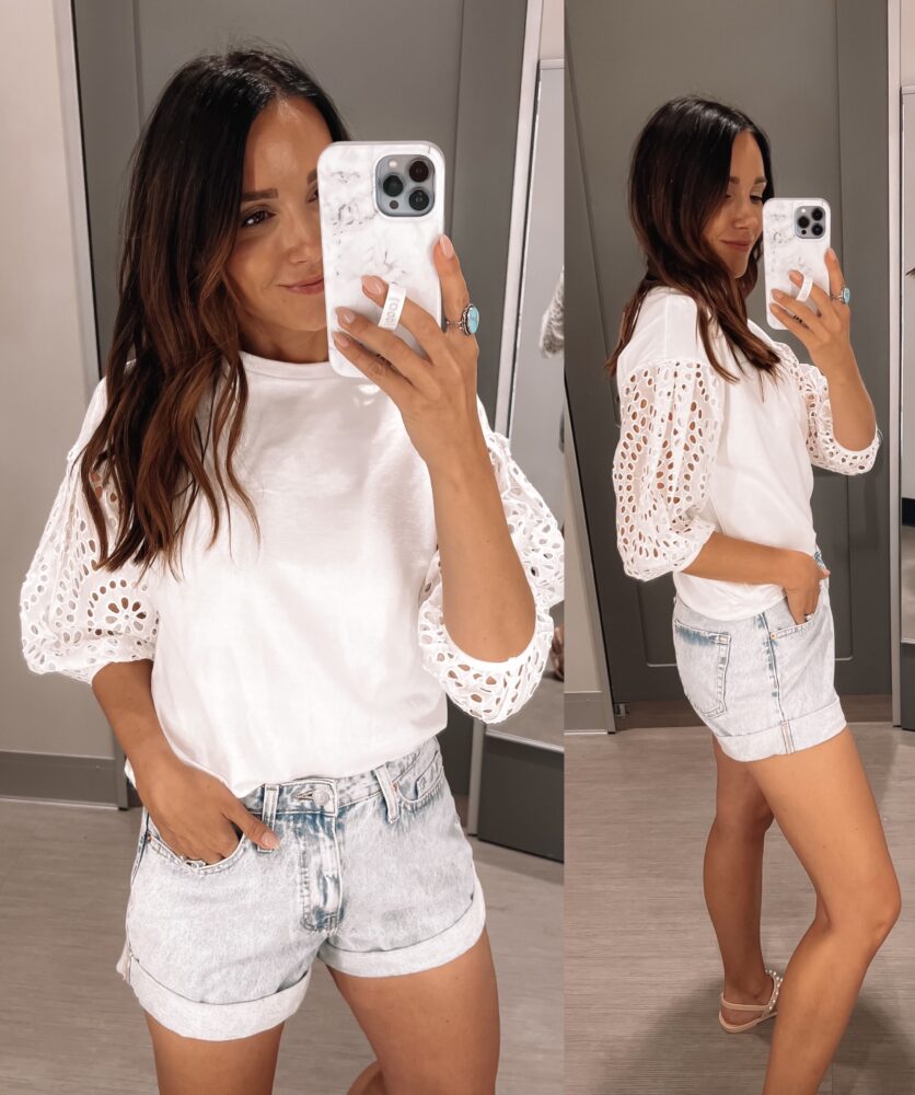 target denim shorts