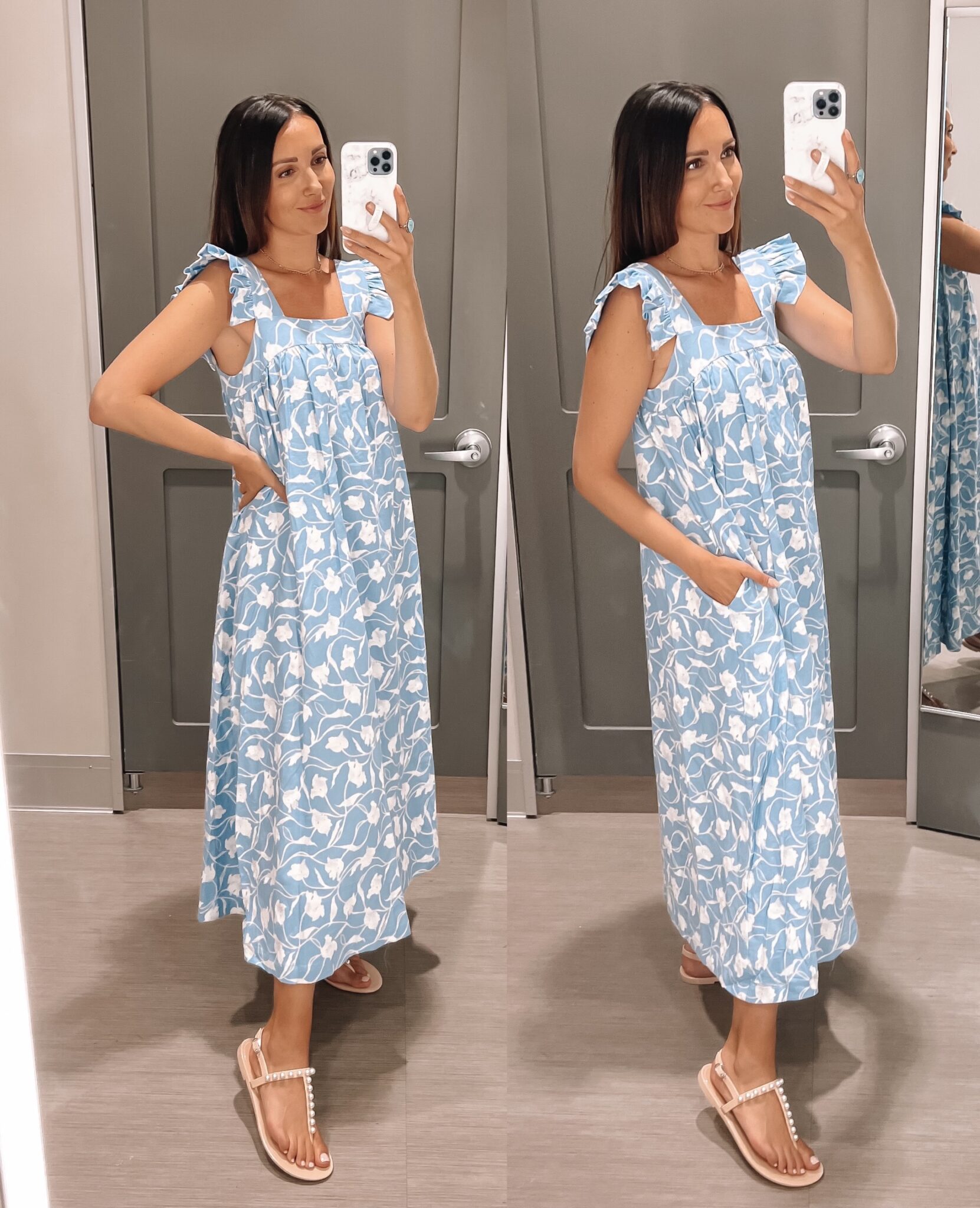 target blue dress Blushing Rose Style Blog