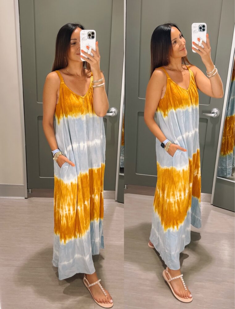 Target yellow tie shop dye dress