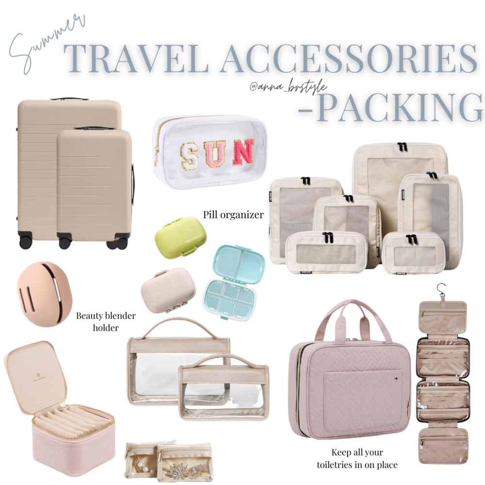 summer travel accessories you need | travel essentials | vacation | travel must haves | packing | suitcase