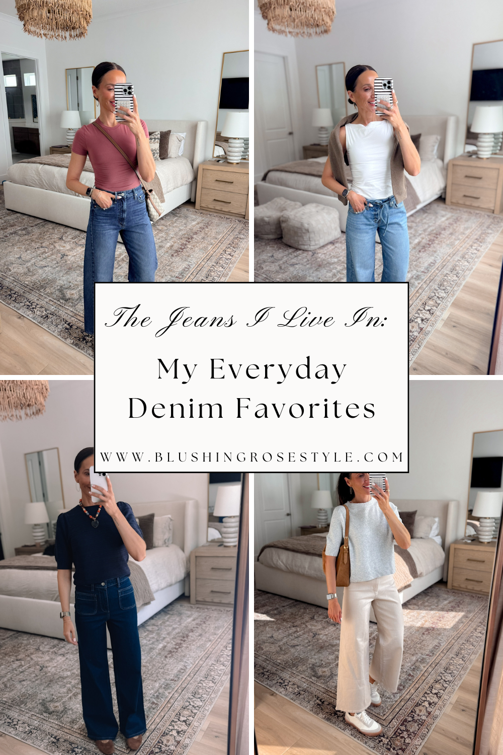 wide leg jeans, high waisted jeans, tie waist jeans, light wash denim, casual outfit, classic white tank top, sleeveless top, neutral cardigan, sweater over shoulders, everyday style, casual chic outfit, Walmart fashion find, affordable denim, stylish mom outfit, tall girl approved jeans, cozy bedroom mirror selfie, neutral home decor, modern bedroom aesthetic, layered casual look, minimal jewelry, smart watch accessory, casual weekend outfit, versatile jeans outfit, effortless style, fashion blogger outfit