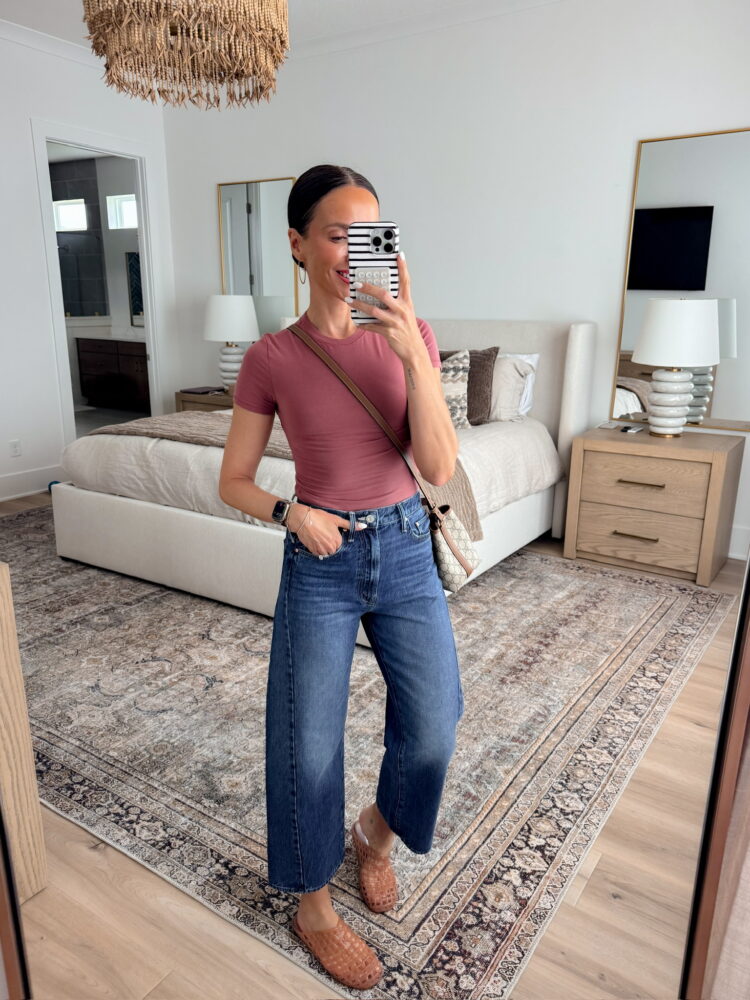 wide leg jeans, high waisted jeans, tie waist jeans, light wash denim, casual outfit, classic white tank top, sleeveless top, neutral cardigan, sweater over shoulders, everyday style, casual chic outfit, Walmart fashion find, affordable denim, stylish mom outfit, tall girl approved jeans, cozy bedroom mirror selfie, neutral home decor, modern bedroom aesthetic, layered casual look, minimal jewelry, smart watch accessory, casual weekend outfit, versatile jeans outfit, effortless style, fashion blogger outfit